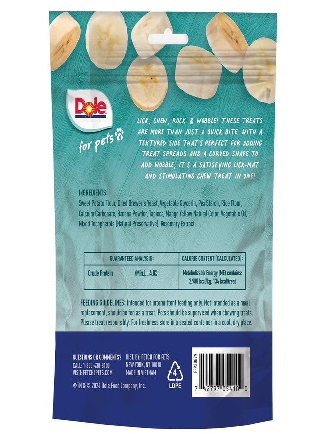 دولي دول فور بيتس، مكافآت مضغ طويلة الأمد بنكهة الموز للكلاب | بنكهة الفاكهة الحقيقية، خالية من القمح والذرة والصويا والنكهات والألوان والمواد الحافظة الاصطناعية والمنتجات الحيوانية، 8 أونصة - عبوة من 6 قطع - Image 5